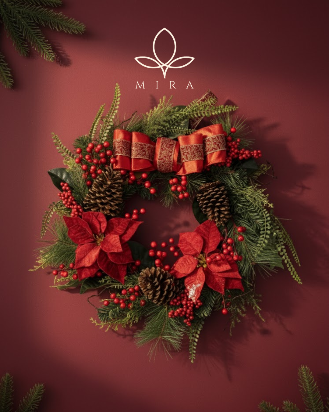 Velvet Holiday Wreath